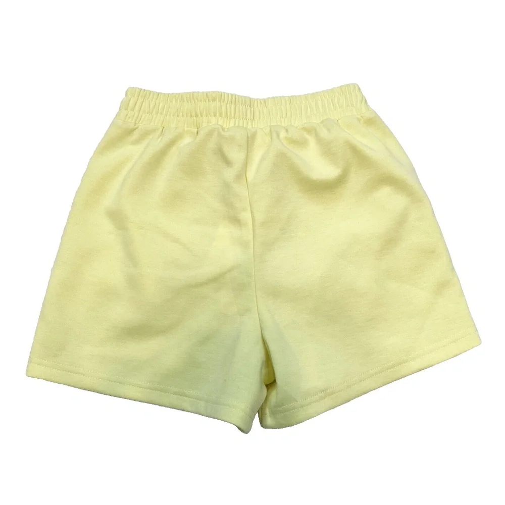 Zara Girl Sporty Collection Yellow Shorts Size 11-12 Soft Elastic Waist Pockets